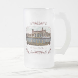 Caneca De Cerveja Vidro Jateado Ellis Island Victorian Coffee Mug