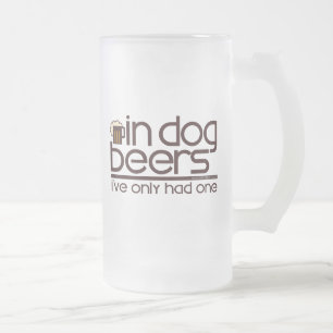 Caneca De Cerveja Vidro Jateado Em cervejas do cão….