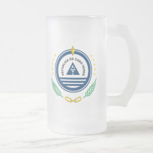 Caneca De Cerveja Vidro Jateado emblema de cabo verde