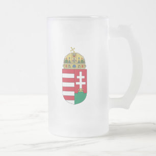 Caneca De Cerveja Vidro Jateado emblema de Hungria