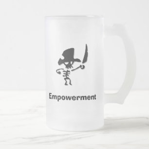 Caneca De Cerveja Vidro Jateado Empoderamento Pirate