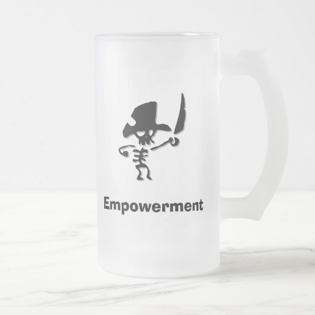 Caneca De Cerveja Vidro Jateado Empoderamento Pirate (Direita)