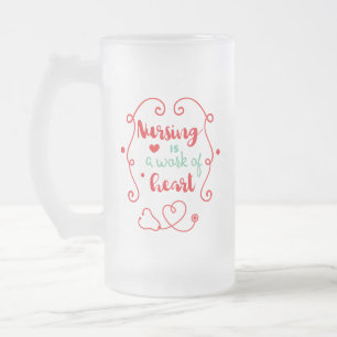 Caneca De Cerveja Vidro Jateado Enfermagem