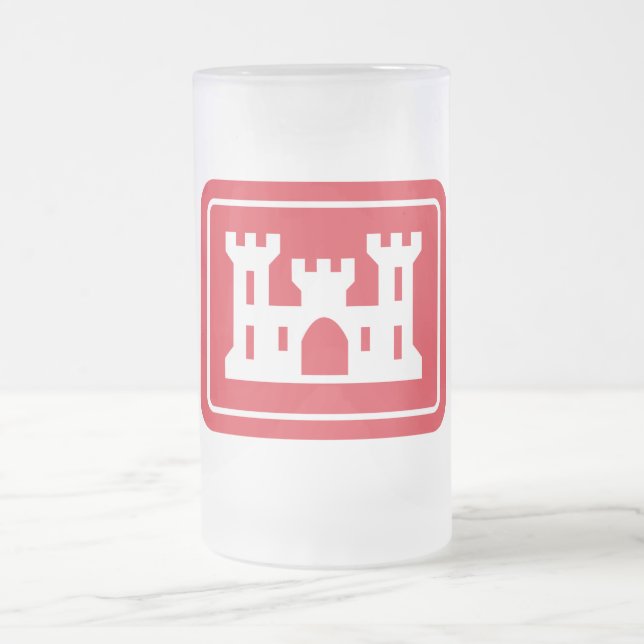 Caneca De Cerveja Vidro Jateado ENGENHEIROS militares do DOD (Centro)