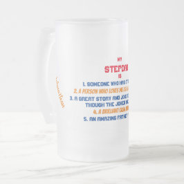 Caneca De Cerveja Vidro Jateado Engraçado, Minha Cotação Do Stepdad