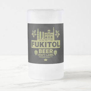 Caneca De Cerveja Vidro Jateado Engraçado Novelty, rótulos de cerveja de Natal