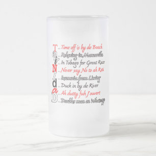 Caneca De Cerveja Vidro Jateado Engraçado Trini Descrição 3 Fosco Mug