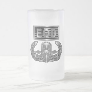 Caneca De Cerveja Vidro Jateado EOD Desativação de Artefatos Explosivos Sênior
