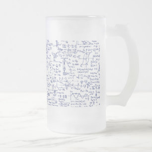 Caneca De Cerveja Vidro Jateado Equações da física na caneta azul //