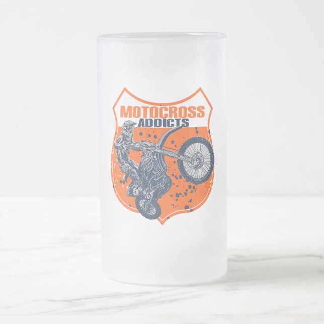Caneca De Cerveja Vidro Jateado Equitação da motocicleta (Centro)