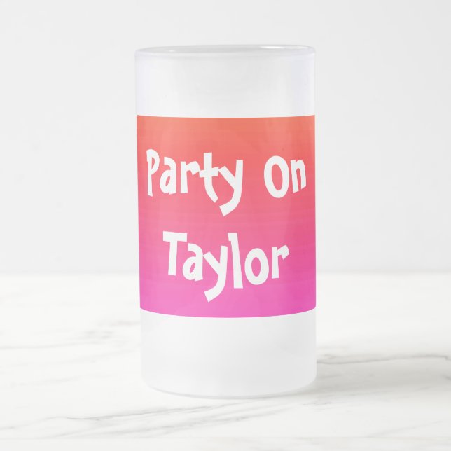 Caneca De Cerveja Vidro Jateado Espectro de Cores Horizontais - 4 (Centro)