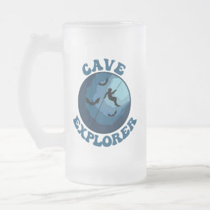 Caneca De Cerveja Vidro Jateado Espelhamento De Cavernas Do Cave Explorer