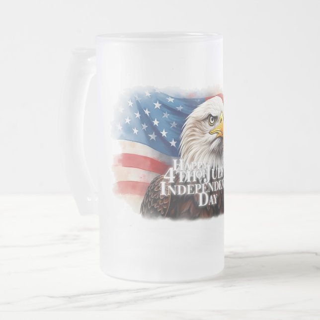 Caneca De Cerveja Vidro Jateado Espírito de Independência (Frente Esquerda)