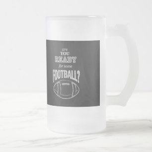 Caneca De Cerveja Vidro Jateado está você pronto para algum futebol?