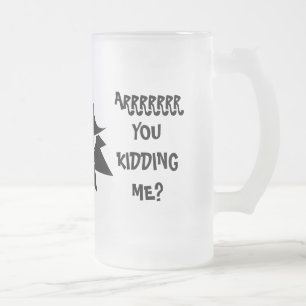 Caneca De Cerveja Vidro Jateado ESTÁS A BRINCAR-ME? Fosco