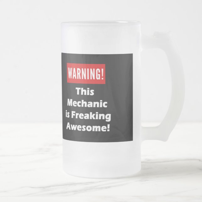 Caneca De Cerveja Vidro Jateado Este mecânico é Freaking impressionante! (Direita)