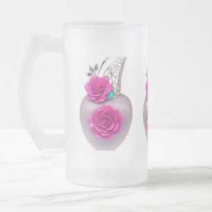 Caneca De Cerveja Vidro Jateado Estilo: Caneca de Vidro Fosco
