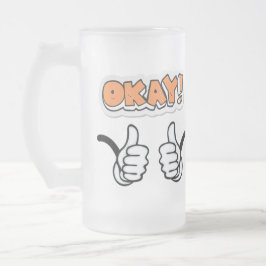 Caneca De Cerveja Vidro Jateado Estou bem, Mug