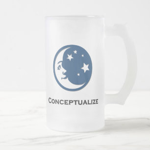 Caneca De Cerveja Vidro Jateado Estrelas da Lua Conceituam