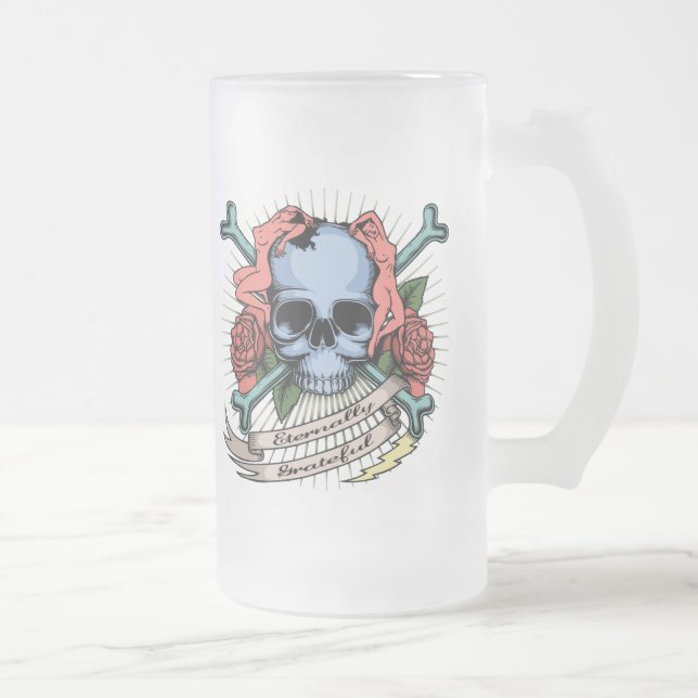 Caneca De Cerveja Vidro Jateado Eternamente Grata (Direita)