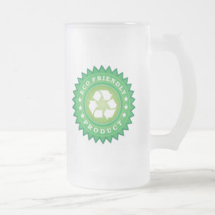 Caneca De Cerveja Vidro Jateado Etiqueta amigável de Eco