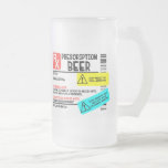 Caneca De Cerveja Vidro Jateado Etiqueta de Aviso de Cerveja de Prescrição Funny P<br><div class="desc">Este design pode ser personalizado na área fornecida pela alteração da foto e/ou do texto. Ou pode ser personalizado clicando em Personalizar este Modelo e, em seguida, escolhendo o clique para personalizar mais a opção e excluir ou alterar a cor do plano de fundo, adicionar texto, alterar a cor ou...</div>