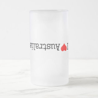 Caneca De Cerveja Vidro Jateado Eu Amo Austrália