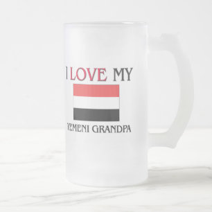 Caneca De Cerveja Vidro Jateado Eu amo meu vovô iemenita