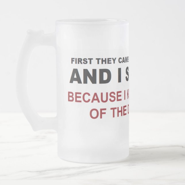 Caneca De Cerveja Vidro Jateado Eu Falei (Esquerda)