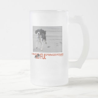 Caneca De Cerveja Vidro Jateado Eu mando o poder alegre de Springer personalizar