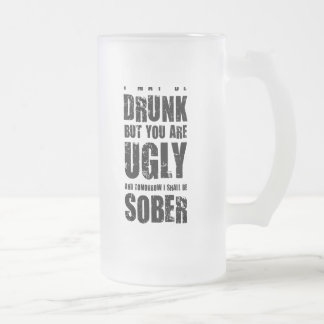 Caneca De Cerveja Vidro Jateado Eu posso estar bêbedo. Presente incomum