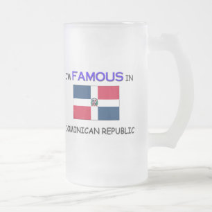Caneca De Cerveja Vidro Jateado Eu sou famoso na REPÚBLICA DOMINICANA