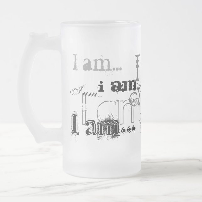 Caneca De Cerveja Vidro Jateado Eu sou… mim sou (Esquerda)