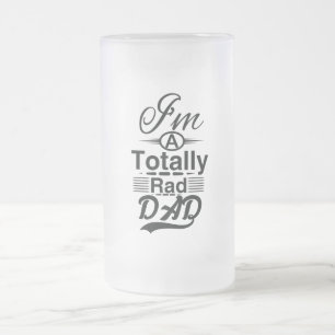Caneca De Cerveja Vidro Jateado Eu sou totalmente um pai do rad
