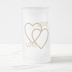 Caneca De Cerveja Vidro Jateado Eu te amo