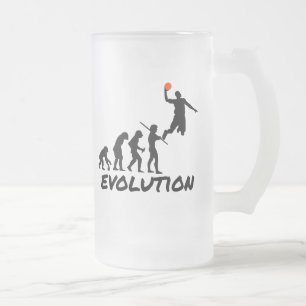 Caneca De Cerveja Vidro Jateado Evolução do basquetebol