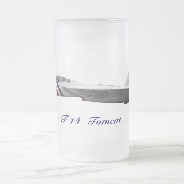 Caneca De Cerveja Vidro Jateado F14 Tomcat, F 14 Tomcat (Centro)
