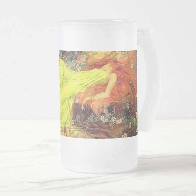 Caneca De Cerveja Vidro Jateado Fada — Arthur Wardle (Frente Esquerda)