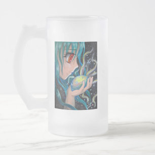 Caneca De Cerveja Vidro Jateado Fada do Anime