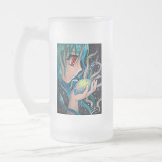 Caneca De Cerveja Vidro Jateado Fada do Anime