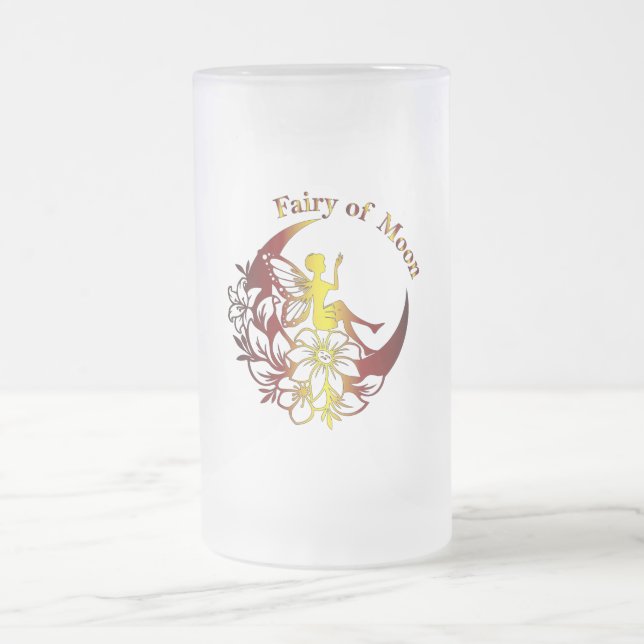 Caneca De Cerveja Vidro Jateado Fada do Copo de Cerveja da Lua (Centro)