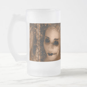 Caneca De Cerveja Vidro Jateado Falln Broken Pierrot
