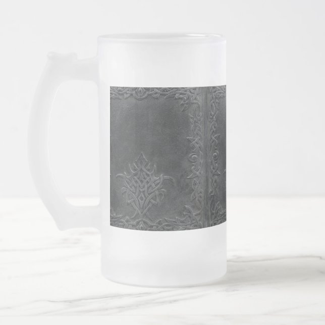 Caneca De Cerveja Vidro Jateado Falln Dark Tribal (Esquerda)