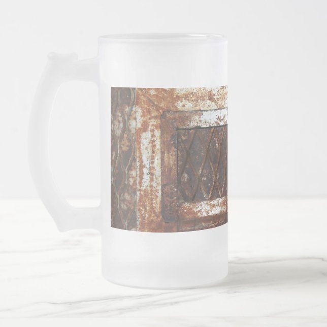 Caneca De Cerveja Vidro Jateado Falln Rusted Window (Esquerda)