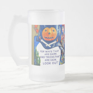 Caneca De Cerveja Vidro Jateado Fallout Observem o Halloween