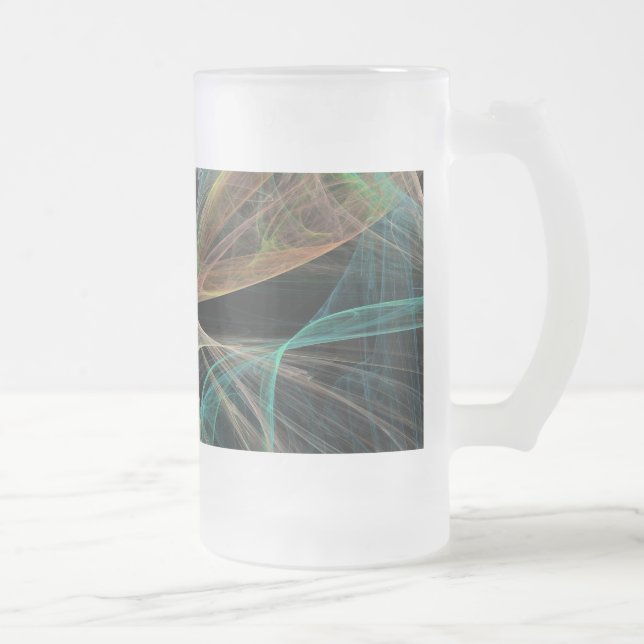 Caneca De Cerveja Vidro Jateado Fantasia Espacial (Direita)