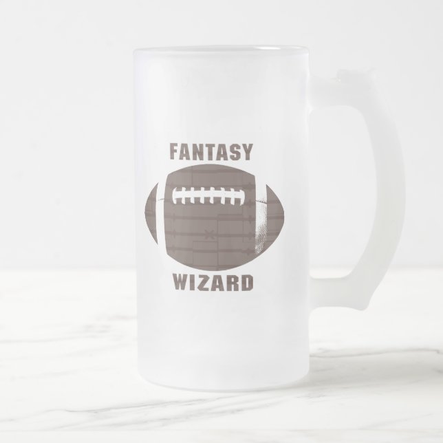 Caneca De Cerveja Vidro Jateado Feiticeiro do futebol da fantasia (Direita)