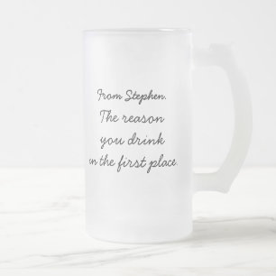 Caneca De Cerveja Vidro Jateado Feliz Dia de os pais Engraçado Cerveja