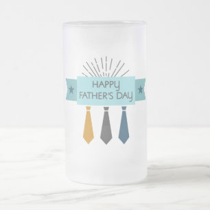 Caneca De Cerveja Vidro Jateado Feliz Dia dos Pais 