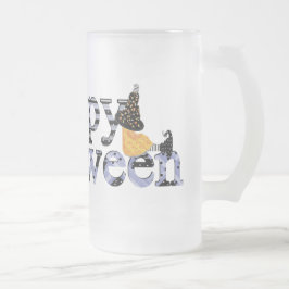 Caneca De Cerveja Vidro Jateado Feliz Halloween Gifts Mug